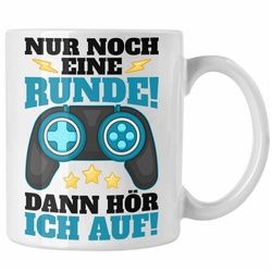 Trendation Tasse Trendation - Gamer Tasse Geschenk Jungen Zocker Mitbringsel Männer Tassen Zocken Gaming Geschenkideen Kinder PC Zubehör Spruch Lustig weiß