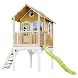 Ambia Garden Spielhaus , Braun, Grün, Weiß , Holz , Hemlocktanne , 318x272x191 cm , EN 71, CE, FSC 100% , Freizeit & Co, Gartenspielzeug, Spielhäuser