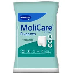 MoliCare® Premium Fixpants Fixierhosen, Fixierhöschen mit verlängertem Beinansatz für sicheren Halt der Vorlage, 1 Beutel = 5 Stück, Größe: XL