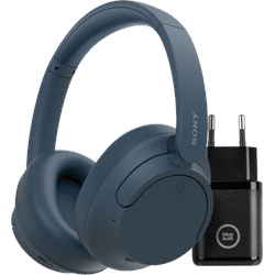 Sony WH-CH720N Blau + BlueBuilt Quick-Charge-Ladegerät mit USB-A-Port 18 W Schwarz