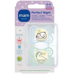 MAM Perfect Night Schnuller Silikon Blau 0-6