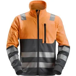 Snickers AllroundWork, High-Vis-Jacke mit durchgehendem Reißverschluss, Warnschutzklasse 2 9 signalorange-schwarz