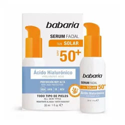 babaria Tagescreme SOLAR HYALURONIC ACID Gesichtsserum SPF50+ 30 ml