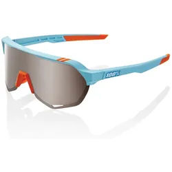 100% Sport Sonnenbrille S2 HiPER Mirror Lens blau/orange - 1 Brille mit Hardcase