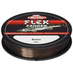 Berkley Angelschnur, 300 m Länge, Berkley Flex Zander 300m 0,35mm Brown Monofile Angelschnur