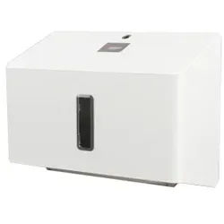 SanTRAL® Plus PTU 15 Papierhandtuchspender, 250-300 Blatt, Handtuchspender für die hygienische Entnahme von Papierhandtüchern, Farbe: verkehrsweiß, P AW