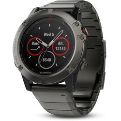 Fenix 5X saphirglas grau mit Metallarmband