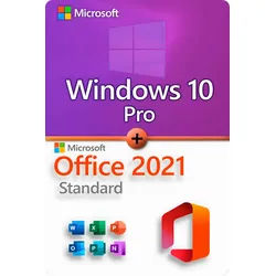 Microsoft Windows 10 Professional + Microsoft Office 2021 Standard Lizenz für 3 PC