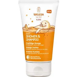 WELEDA Kids 2in1 Shower & Shampoo fruchtige Orange 150 ml