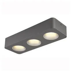 GLOBO LIGHTING LED Deckenleuchte, LED-Leuchtmittel fest verbaut, Warmweiß, Deckenleuchte Deckenlampe Schlafzimmerleuchte 3 flammig Aluminium grau