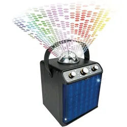 Schwaiger 661675 Party-Lautsprecher (Bluetooth, 300 W, mit Discokugel) schwarz