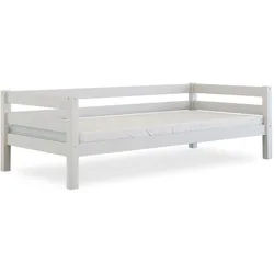 Bubema Niki – Kinder Einzelbett/Sofabett, Buche massiv, natur oder weiß lackiert - Weiß lackiert