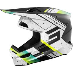 Shot Furious Mirage Motocross Helm, schwarz-weiss-gelb, Größe XL für Männer