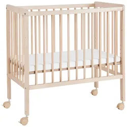 My Baby Lou Beistellbett , Buchefarben , Holz, Textil , Buche , vollmassiv , 48x83x84 cm , Sprossen im Normabstand, höhenverstellbar , Holzmöbel, Holzbetten, Gitterbetten Holz