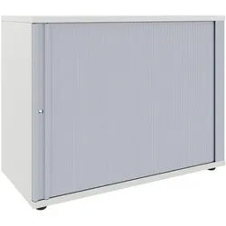 fm Büromöbel Querrollladenschrank 2 OH 100 cm grau, 100x78.1x44.2 cm
