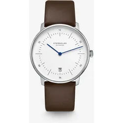 STERNGLAS - NAOS - weiß - silber - premium dunkelbraun / 38MM