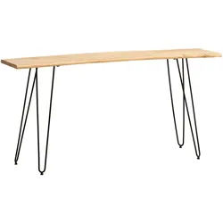 Mid.you Schreibtisch , Akaziefarben , Holz , Akazie , massiv , rechteckig , Haarnadel , 36x75x150 cm , Büromöbel, Schreibtische, Schreibtische