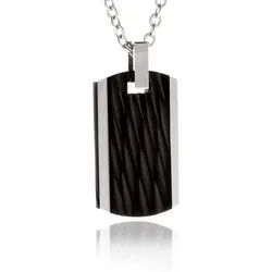 Karisma Kette mit Anhänger Karisma Edelstahl Anhänger Kette - Mit Schwarzer Beschichtung -, Herrenschmuck - ACRB - 50 Zentimeter