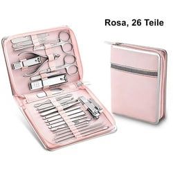 TPFBeauty Maniküre- & Pediküre-Set 26-teilig aus Kunstleder - Schwarz