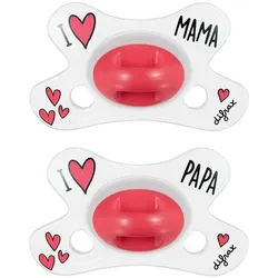 difrax® Schnuller Natural 0-6 Monate - I Love Papa