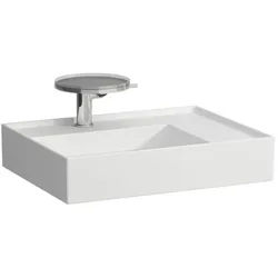 LAUFEN Kartell Waschtisch 8103347571111, 60x46 cm, weiß matt, Ablage rechts, 1 Hahnl., Saphirkeramik
