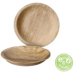 yayago Einwegteller Palmplate hochwertiges umweltfreundliches Einweggeschirr Palmblättern, (50 St), Farbe: Beige Grundfarbe: Beige Material: Gefertigt aus Palmblätter
