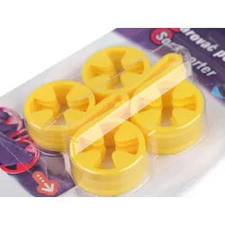 Schnoschi Basicsocken 10 Stk Sockenclips Sockenklammern Wäscheklammern Sockensortierer (10 Stück) gelb