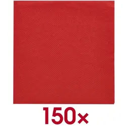 Papstar Papierservietten DAILY Collection 2-lagig 24 x 24 cm 150 Stück rot, 24x24 cm