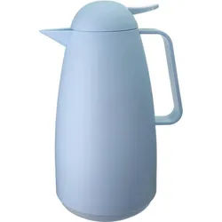 Homeware Profession. Isolierkanne , Blau , Kunststoff, Glas , 1 l , Lfgb , Tragegriff, Ausgießer, lebensmittelecht, Vakuum, abnehmbarer Deckel, hält warm, hält kalt, Einhandbedienung, Ausgießen per Knopfdruck, hitzebeständig , Geschirr, Kannen & Karaffen, Thermosflaschen