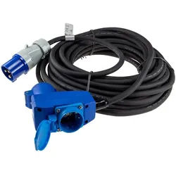 ChiliTec CEE Verlängerungskabel 15m H07RNF 3G2,5 für Camping, Wohnwagen, Winkelkupplung