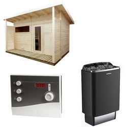 Sentiotec Sauna Komplettset Scala Large | Saunaofen 100 E | 5 Pers.