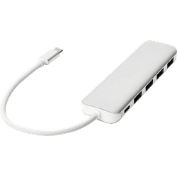 DIGITUS DA-70242-1 USB Type-CTM 4-Port Hub (USB 3.0) + PD USB-Hub, Silber