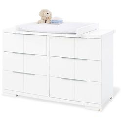 Pinolino Wickelkommode , Weiß , Metall , 6 Schubladen , 140x98x57-78 cm , Baby & Kindermöbel, Babyzimmer, Wickelkommoden & Zubehör, Wickelkommoden