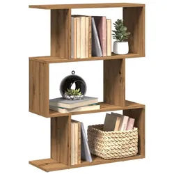 vidaXL Bücherregal NA Raumteiler-Bücherregal 3 Fächer Artisan-Eiche 70x24x97 cm braun