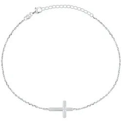 Brilio Silver Armband Ein dezentes Silberarmband mit einem Kreuz BRC128W