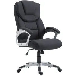CLP Chefsessel Stoff schwarz , Schwarz , Textil , 65x109x73 cm , Arbeitszimmer, Bürostühle, Chefsessel