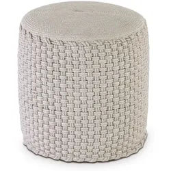 Hocker Sitzhocker Merino Pouf indoor outdoor ø40 H45cm Sitzpouf nachfüllbar : silbergrau