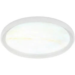 Globo Led-Deckenleuchte , Klar, Weiß , Metall, Kunststoff , 350 mm , F , 8 cm , Ce , Stufenschalter, Farben fixierbar , Lampen & Leuchten, Leuchtenserien