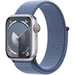 Apple Smartwatch »Watch Series 9 GPS + Cellular 41mm Aluminium«, (Watch OS 10 Sport Loop) Apple Silber