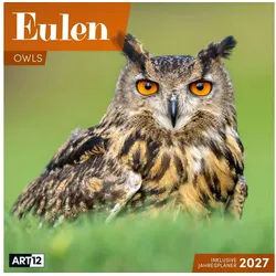 Ackermann Wandkalender Eulen Kalender 2027 - 30x30 - Art12