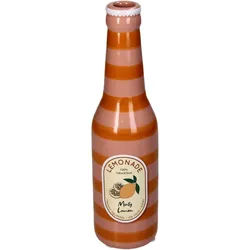 Kersten BV Dekovase Deko Vase Keramik Limonaden Flasche gestreift Pink und Orange