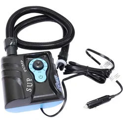 Elektr. Luftpumpe , Blau, Schwarz , Kunststoff , 18.5x16.5x26.5 cm , Freizeit & Co, Camping, Campingzubehör