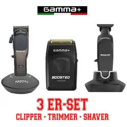 GAMMA+ Haarschneider Gamma+ Boosted Clipper + Boosted Trimmer + Boosted Shaver schwarz
