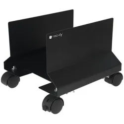 TECHLY TV-Wandhalterung Techly ICA-CS-34 Techly CPU/PC Halterung mit Rollen, Metall, schwarz