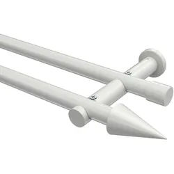 GARDINENSTANGE Platon Savio 420 cm (geteilt in 3 x 140 cm), 2-läufig (ohne Ringe), 20 mm Ø Weiß