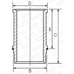 GOETZE ENGINE Zylinderlaufbuchse für Jaguar XJ Xjsc Daimler 2.8 5.3 14 710010 00