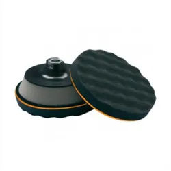 SCHOLL SOFTouch-Waffelschwamm schwarz/orange Klett Ø165x30mm
