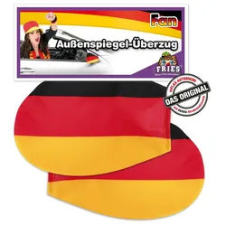 Fries Autospiegel 2 Stück Deutschland Außen Autospiegel Spiegelfahne Fahne EM Spiegel, 2 Stück Auto Spiegel Deutschland Fahnen