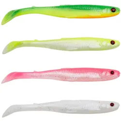 Savage Gear Kunstköder, Savage Gear SLENDER SCOOP SHAD 9CM 4G DARK WATER MIX 4PCS 9 cm
