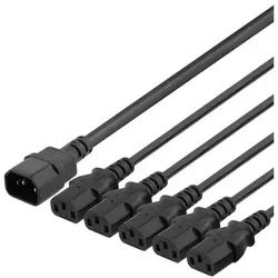 DEL-113D - power splitter - IEC 60320 C14 to power IEC 60320 C13 - 2 m